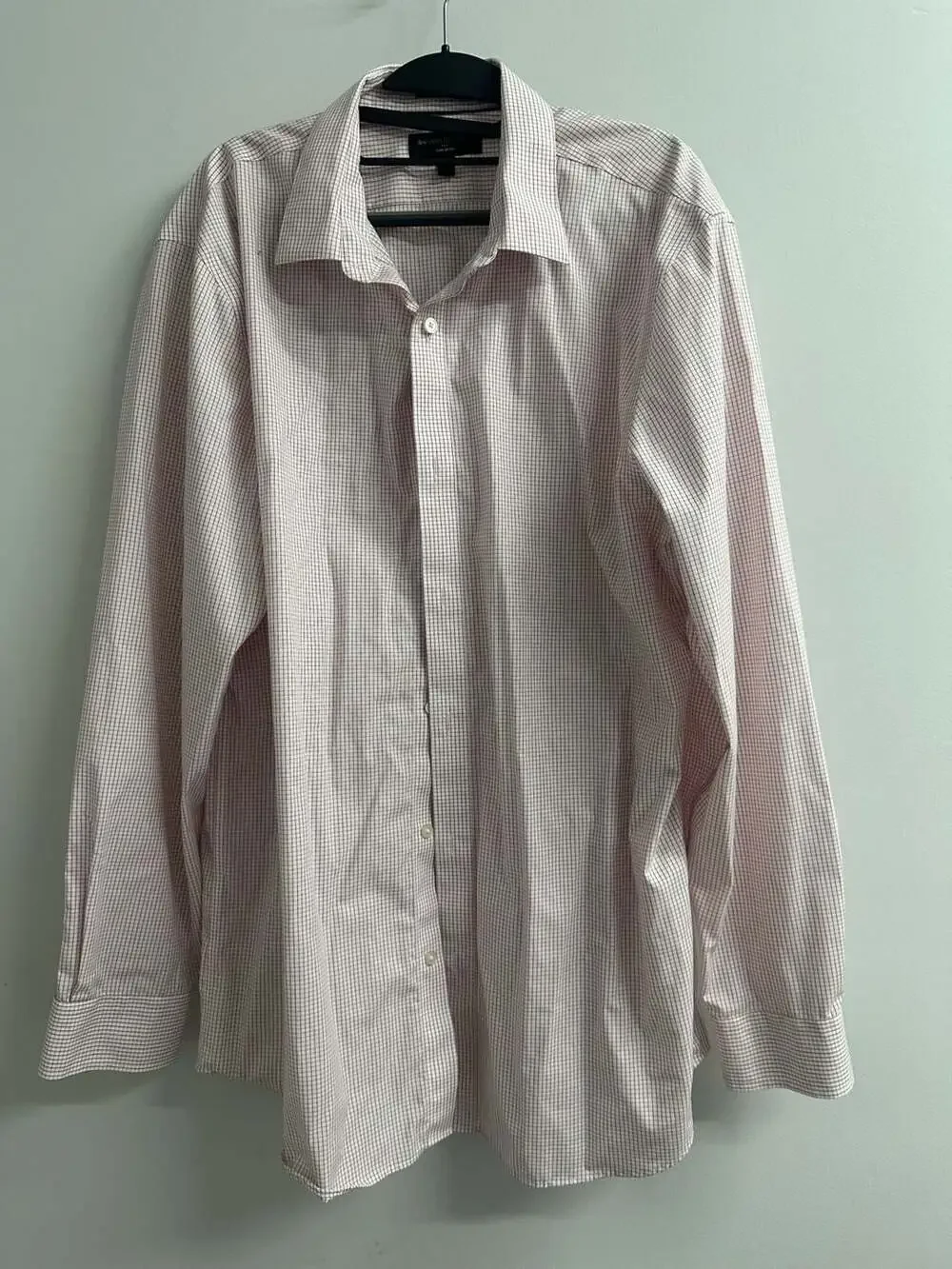 Banana Republic Non-Iron Men's Red and White Check  Button-Up Shirt XL